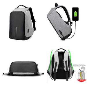 Multifunction Waterproof Anti Theft Unisex Outdoor Backpack with USB Charging Port