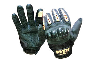Pro biker wear Full Finger Anti-Slip Safe Bike Racing Riding Gloves Powersports (L)