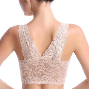 Extra Breathable Floral Wirefree Romance Lace Bra