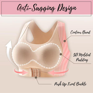 Posture Corrector & 3D Criss Cross Back Support Front Closure Foster Lifted Bra