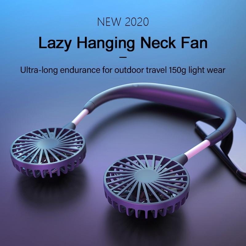 Portable USB Hand-free Neckband Air Cooler