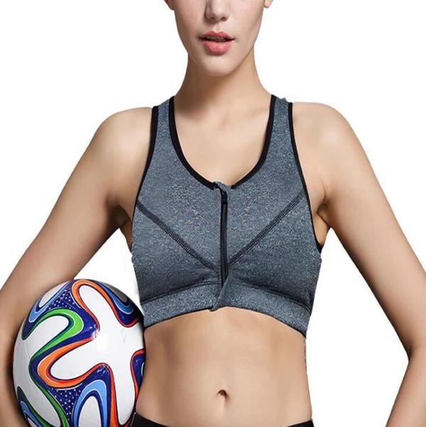 Front Zip Compression FitMe Support Bra