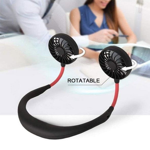 Portable USB Hand-free Neckband Air Cooler