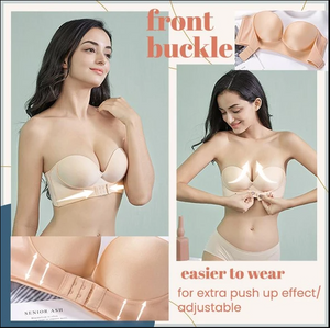 2 in 1 Front & Back Buckles Anti-Slip Magical UpWing Invisible Bra