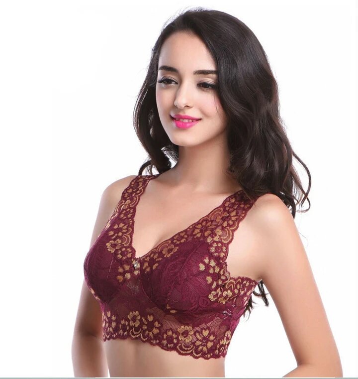 Extra Breathable Floral Wirefree Romance Lace Bra