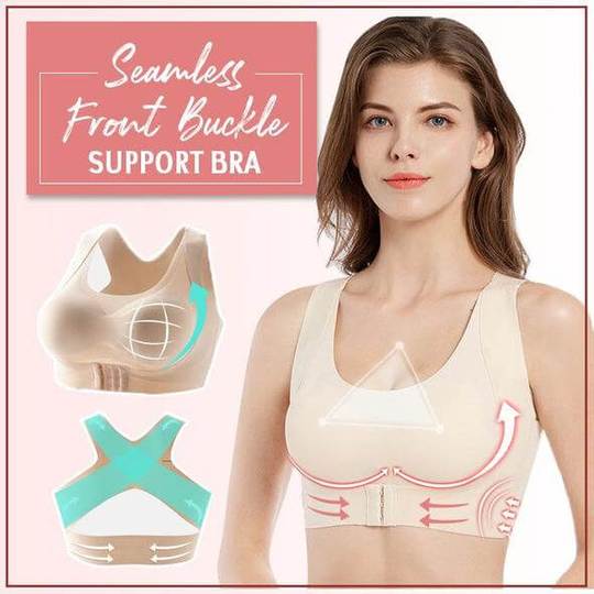 Seamless Front Buckle Support Bra, Women's Sports Yoga Bra, Multifunctional  Back Support Shapewear Relieve Pain, Arm Shaper Post Surgery Posture